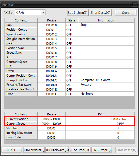 INC Positioning for PLC-S Control Code Example | CICON