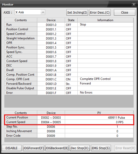 FSC Positioning for PLC-S Control Code Example | CICON