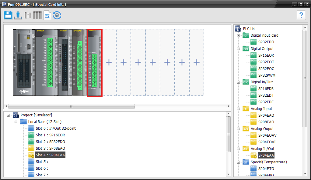 Special Card Initialiization Special Program Configuration | CICON